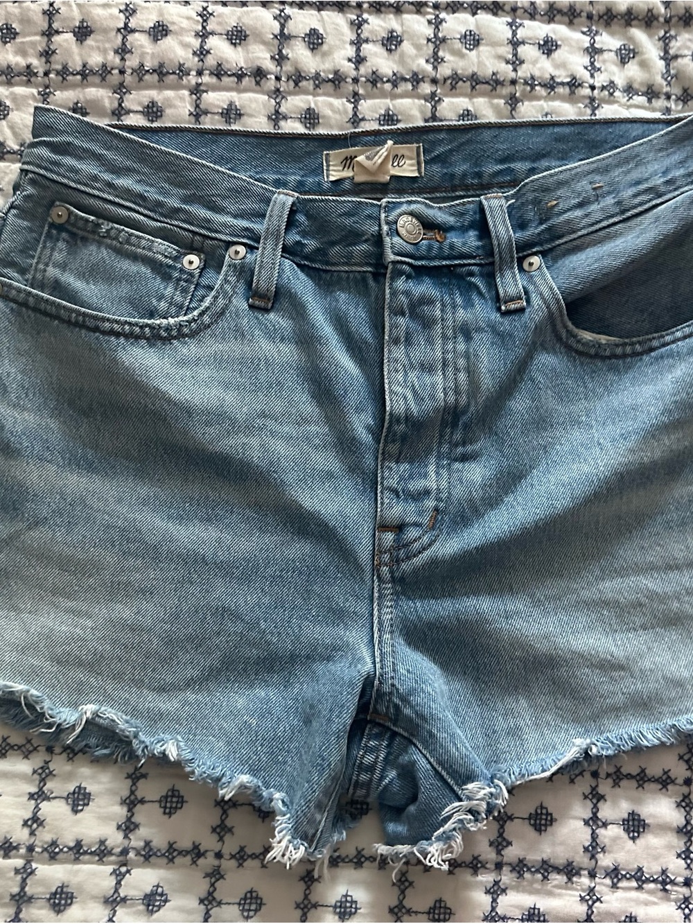 Madewell Light relaxed denim shorts Blue Denim jeans size 28